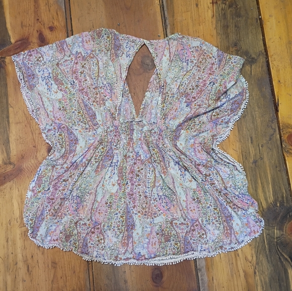 Victoria's Secret Caftan Boho‎ Paisly Swim Cover Up Size Small Festival Vibe - Picture 4 of 7